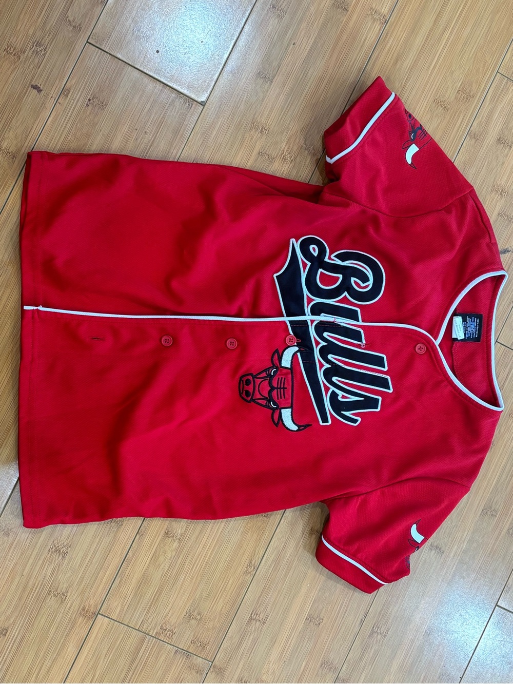 Chicago Bulls Red Baseball Jersey